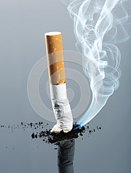 Cigarette with smoke