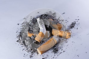 Cigarette Butts and Ash