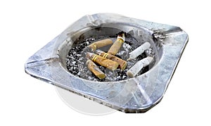 cigarette butts in an ashtray