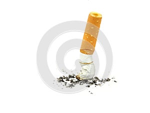 Cigarette butts. Stop smoking concept