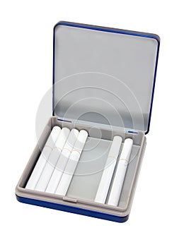 Cigarette case with cigarettes