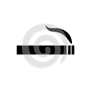 Cigarette Isolated Flat Web Mobile Icon Vector Sign Symbol Button Element Silhouette