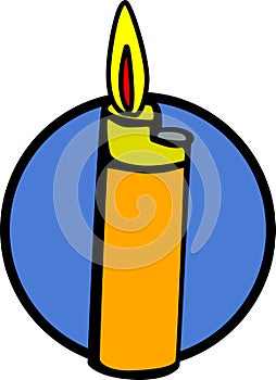 cigarette lighter vector illustration