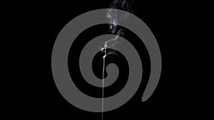 Cigarette smoke isolated on dark background