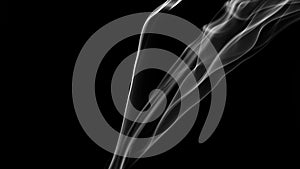 Cigarette smoke isolated on dark background