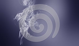 Cigarette smoke over blacl wall. Healthcare nonsmoking addictions concept. Abstract background for posters and flyers