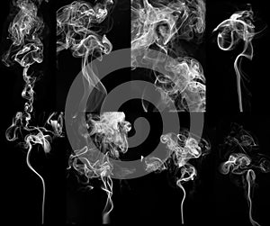 Cigarette smoke set . photo