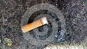 Cigarette stubbed out photo