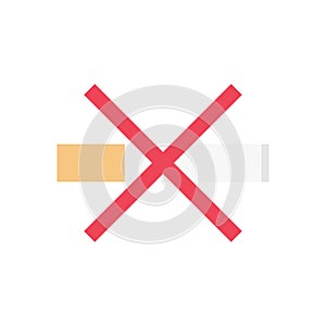 Cigarette vector flat colour icon
