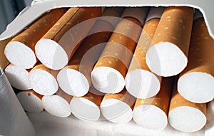 Cigarettes in a box