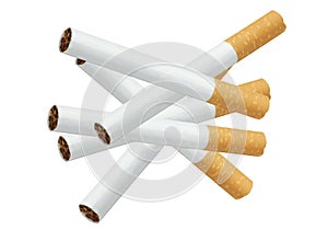 Cigarettes isolated on white