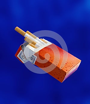 Cigarettes in a cigarette pack