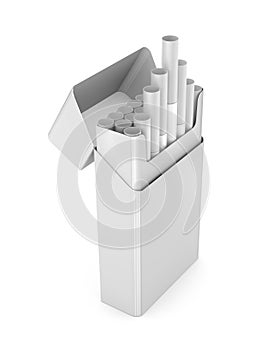 Cigarettes pack 3D illustration isolated