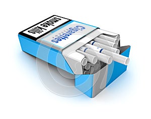 Cigarettes pack 3D illustration