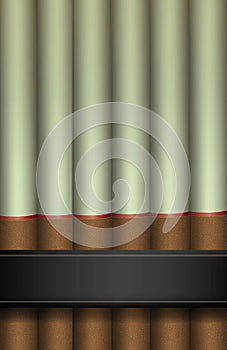 Cigarettes in row with black stripe, heabbit of death idea, cigarettes