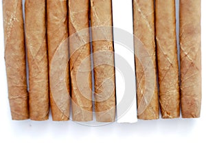 Cigarillo in a white background