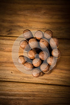 Cigars on rustic table