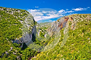 Cikola river canyon and Kljucica fortress ruins