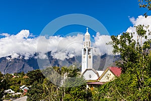 Cilaos, Reunion Island - The church tower photo
