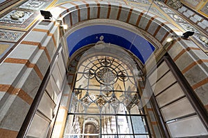 Cimitero Monumentale, historic cemetery in Milan. Famedio