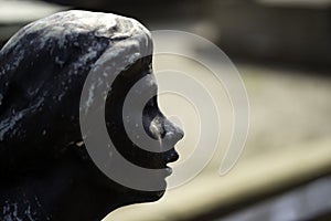 Cimitero Monumentale, historic cemetery in Milan, Italy: a tomb