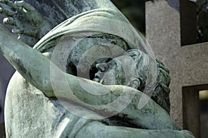 Cimitero Monumentale, historic cemetery in Milan, Italy: a tomb