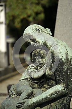 Cimitero Monumentale, historic cemetery in Milan, Italy: a tomb