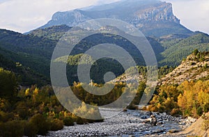 The Cinca river valley in the Aragonese Pyrenees