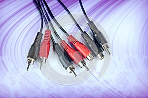 Cinch RCA connectors for audio and video
