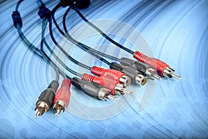 Cinch RCA connectors for audio and video