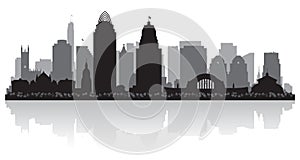 Cincinnati Ohio city skyline silhouette