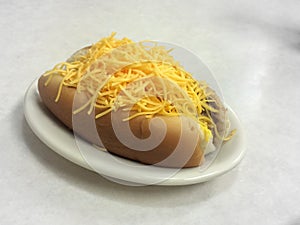 Cincinnati Style Cheese Coney Hot Dog