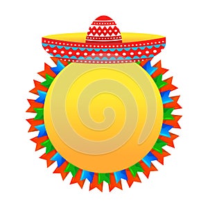 Cinco de Majo mexican holiday vector cartoon frame