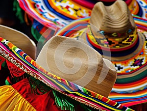 Cinco de Mayo background with hats