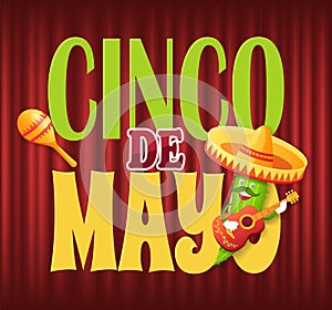 Cinco de Mayo Celebration Mexican Holiday Vector