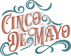 Cinco de Mayo Holiday Celebration Text Banner