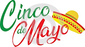 Cinco de Mayo Logo with Sombrero photo