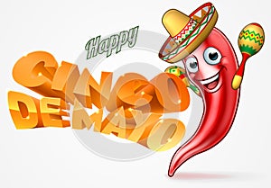 Cinco De Mayo Mexican Chilli Pepper Design photo