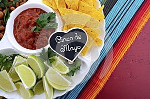 Cinco de Mayo party table with food platter