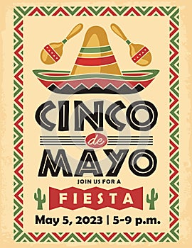 Cinco de Mayo retro poster design