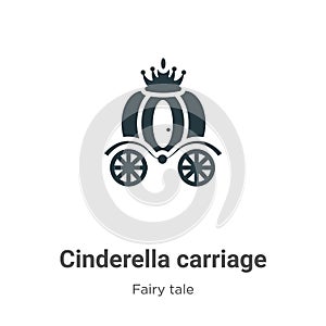 Cinderella carriage vector icon on white background. Flat vector cinderella carriage icon symbol sign from modern fairy tale