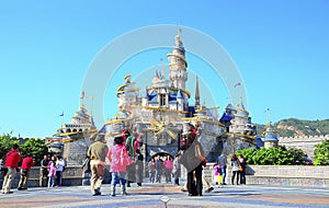 Sleeping beauty castle at disneyland hong kong