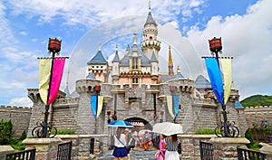 Cinderella castle at disneyland hong kong