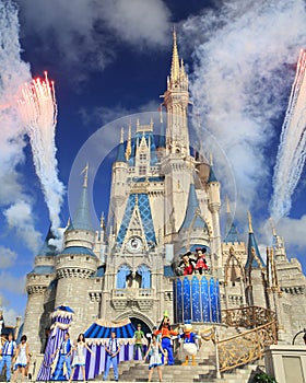 Cinderella Castle and fireworks, Magic Kingdom, Disney