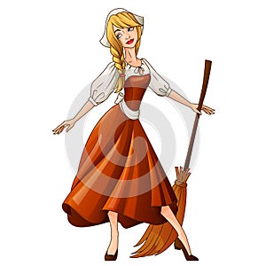 Cinderella fairytale character illustration