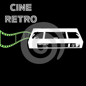 Cine Retro with video cassete tape