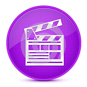 Cinema aesthetic glossy purple round button abstract