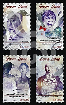 Cinema of Alfred Hitchcock celebrated on a series of stamps
