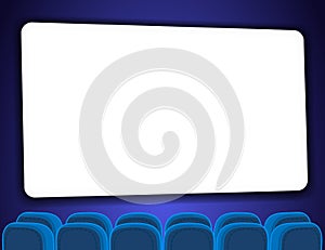 Cinema auditorium with screen