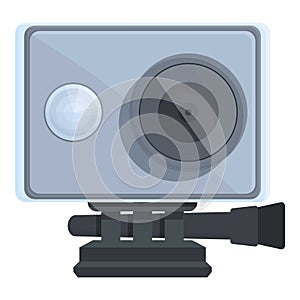 Cinema cam icon cartoon vector. Go pro camera